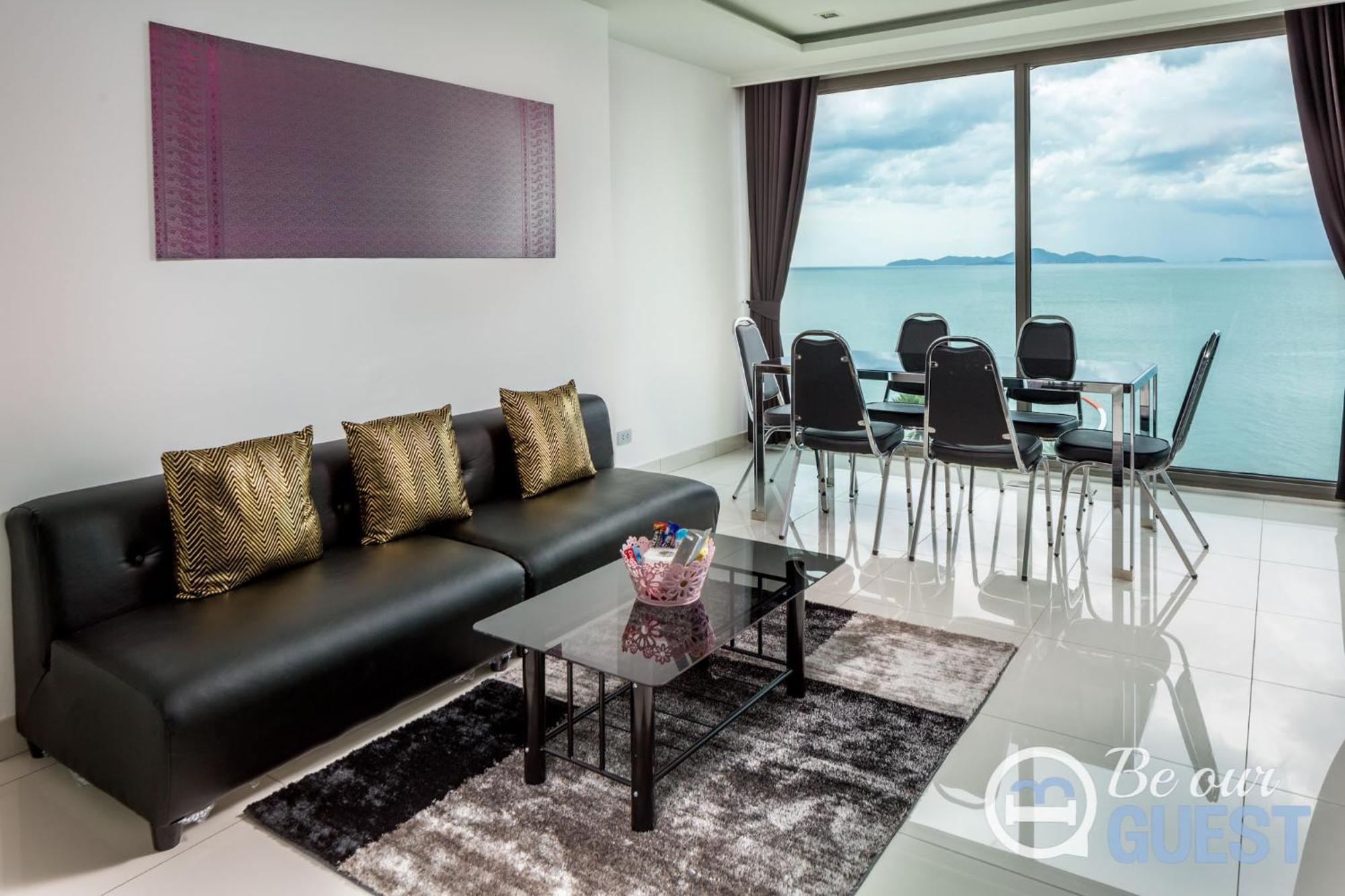 Stunning Sea View Condo On The Beach - Monthly Stay Pattaya Luaran gambar